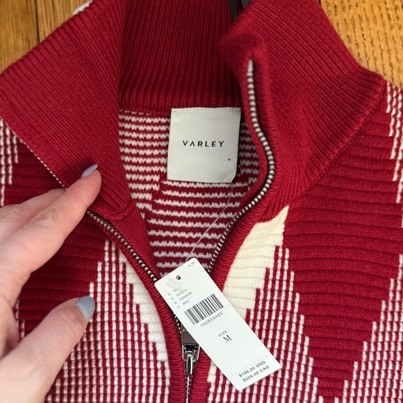 Varley Karina Jacquard Zip Up Sweater - Size Medium - NWT - Picture 2 of 3